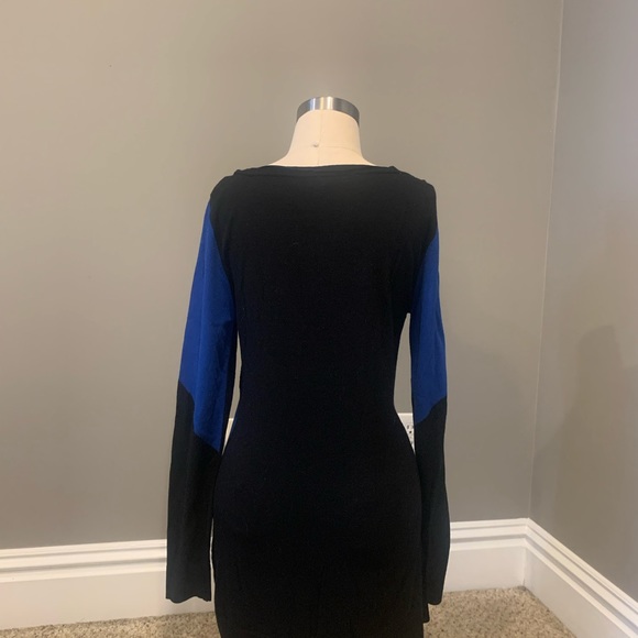 INC Navy and Black Sequined Dress. Size Large Petite. - Picture 2 of 3